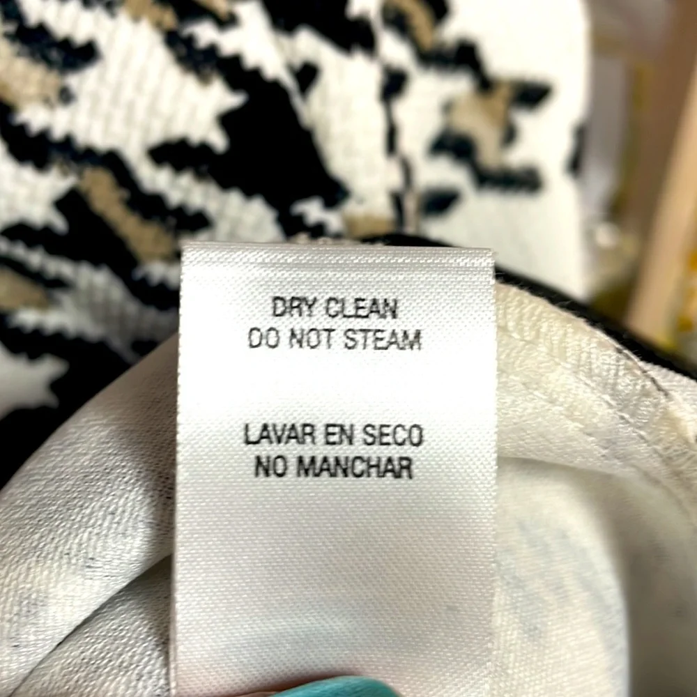 Studio One Black White Houndstooth Jacket Dress Set Sz 8P - Picture 9 of 9